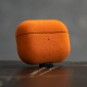 Husa alcantara SILKASE pentru Airpods Pro/ Pro 2, culoare portocaliu, soft (Pro, H0586) by www.silkase.ro